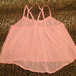 Mind Code Salmon Pink Flower Trim Tank